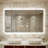 60"W X 36"H Smart Tri-Fold Bathroom Vanity LED Makeup Mirror Front/Backlit Lighting With Dual Light Strips With 5X Movable Magnetic Magnifier-477271712