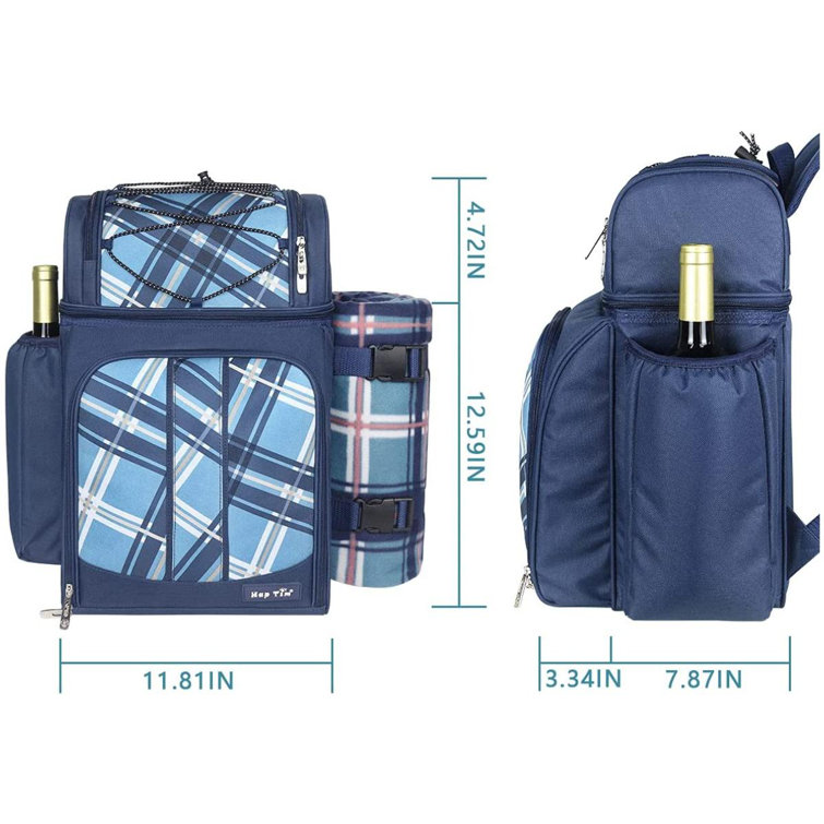 Polyester Picnic Backpack , Service for 4