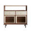 Buffet en bois massif 40,94 "avec tiroirs de rangement