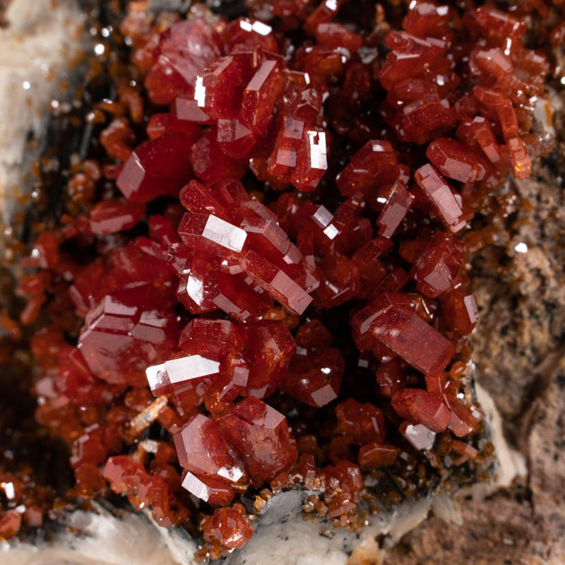 Genuine Vanadinite Crystal Cluster