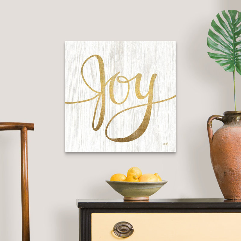 Reproduction d’art textuel sur toile, "Joy" par Misty Michelle, H 20 po x l 20 po x P 1,25 po, Toile tendue