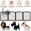 Coles Wood Free Standing Pet Gate With Door