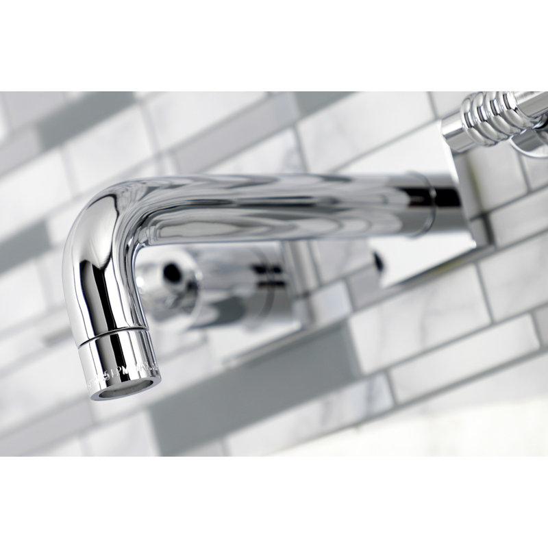 Robinet de salle de bain mural Concord, Noir mat, Levier Tilde