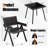 3 PCS Patio Wicker Chair Set, Rattan Furniture Set with Quick Dry Foam Padding