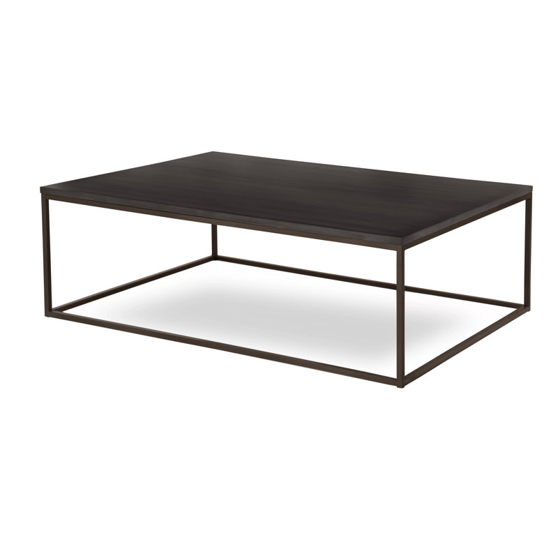 Chaplin Solid Wood Top Coffee Table, Marrone Antico, Raven