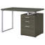 Bureau réversible à 3 tiroirs gris patiné-637580887