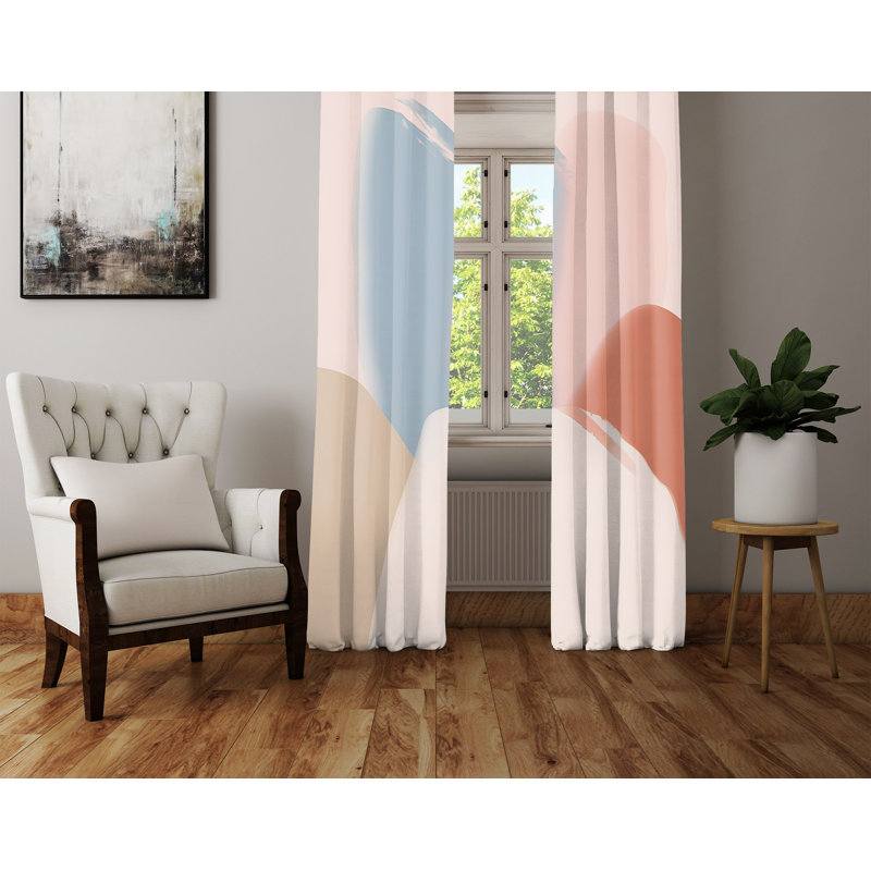 Paire de rideaux semi-transparents en polyester Annalissa, L 40 po x L 52 po