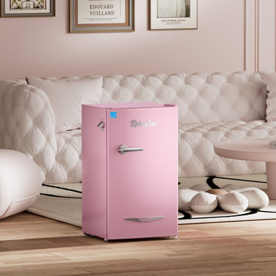 3.2 Cu.Ft Retro Mini Fridge With Bottle Opener And Metal Handle | Fridge.com