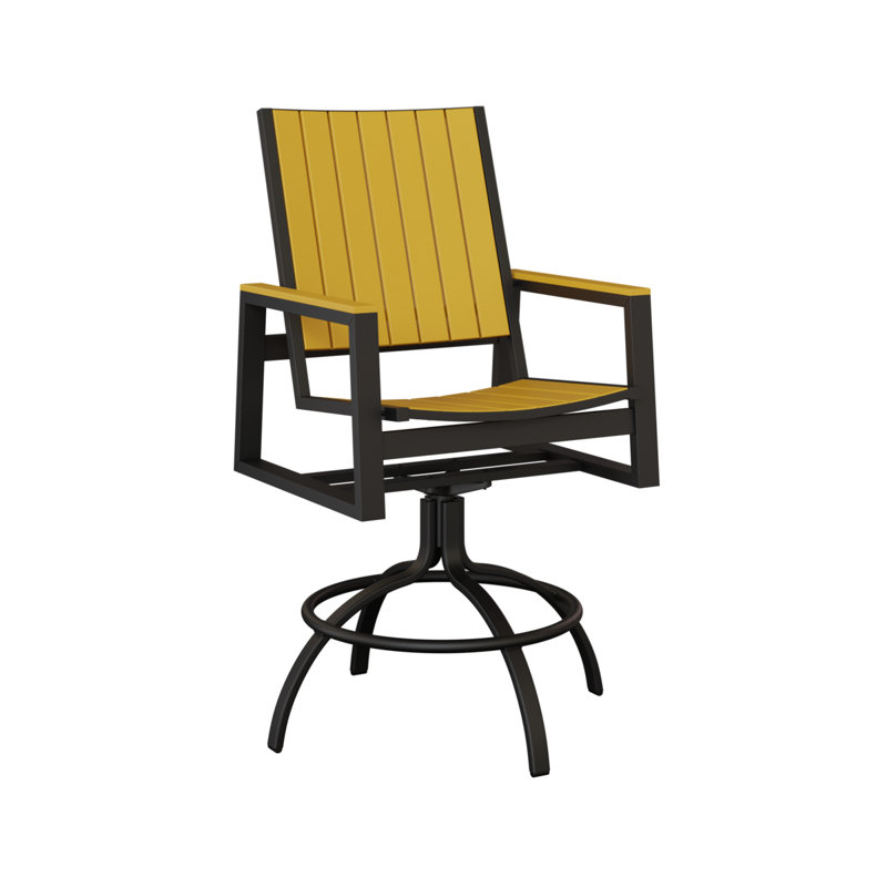 Chaise de bar pivotante Berlin Gardens Vida, Jaune soleil levant