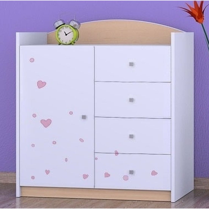 Nicollet Kids 4 - Drawer Combo Dresser, Beige