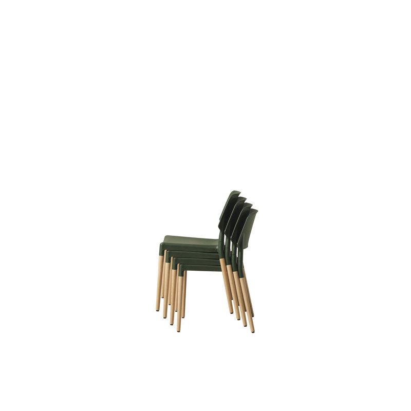 Belloch Chair, Natural Beech Wood, Green