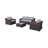 Biles Fully Assembled 5 Piece Rattan Sectional Seating Group with Cushions
