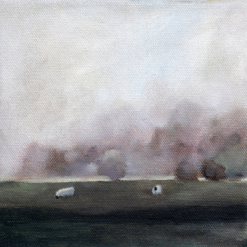 "Sheep at Pasture", art mural texturé encadré, H 12 po x l 12 po, Noir