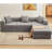 Modular Corduroy 3-Seat Sofa L Shaped Couch With Foldable Doublelayered Seat Cushion For Apartment-Compression Sofa In Box-1922191240