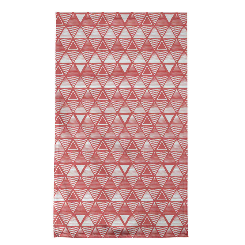 Torchon triangle dessiné à la main, Marron / blanc, Polyester sergé