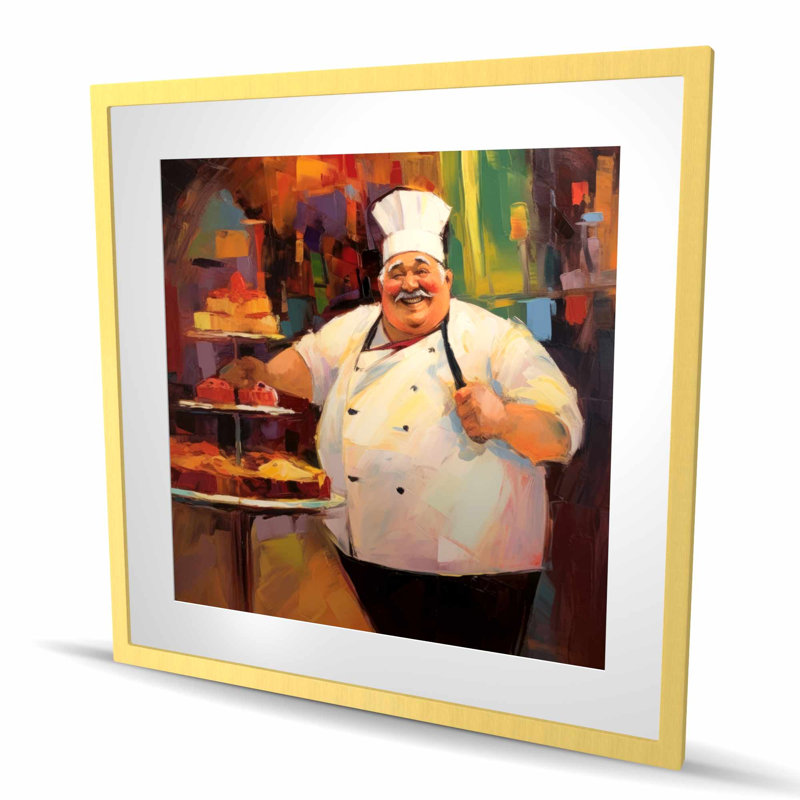 Jolly Chef - Reproduction matte encadrée pour cuisine