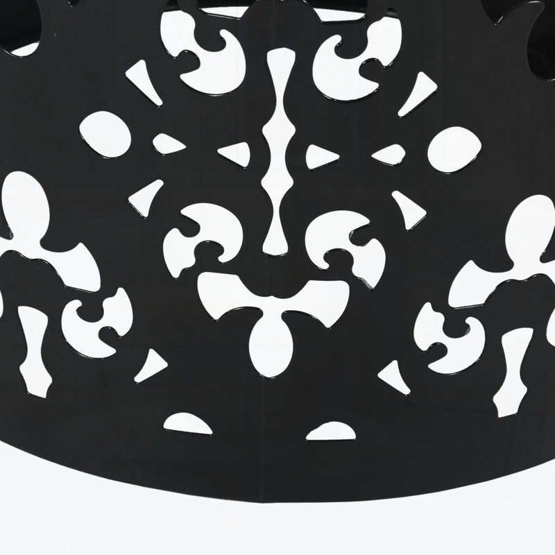 Outdoor Metal Side Table, Black