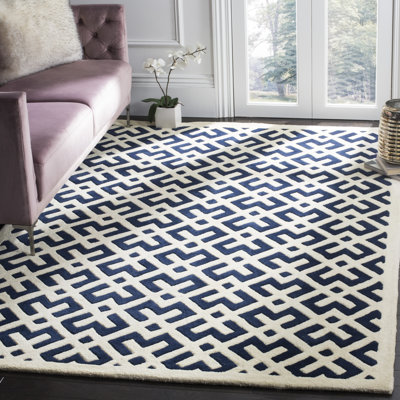 Geometric Wool Area Rug