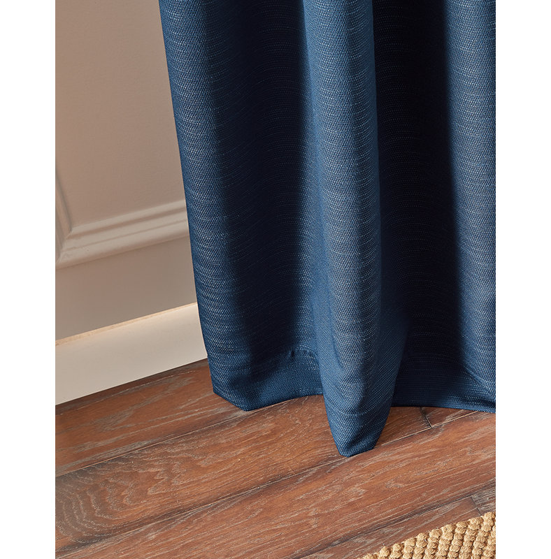 Totham Room Darkening Curtain Single Panel, 50" W x 84" L, Indigo