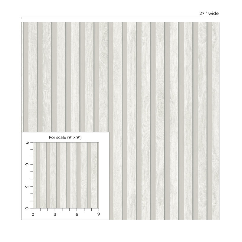 Rouleau de papier peint L 27 pi x l 27 po Libbna, Gris perle