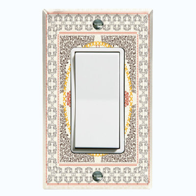Patterned 1 - Gang Toggle Light Switch Standard Wall Plate