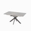 Très grande table de salle à manger de 62,15 po à rallonge de 78,15 po de style Mid-Century moderne pour la salle à manger, la table de fête et les pieds en forme de X en métal.
