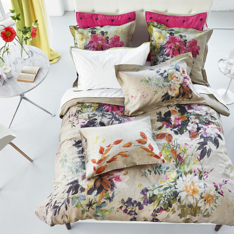 Aubriet Fuchsia Duvet Cover, King Duvet Cover