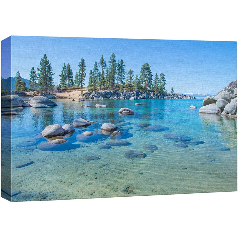 «Nature Landscape Blue Lake In Mountain Forest Landscape Nature Wilderness», reproduction sur toile