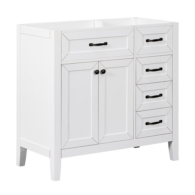 Base de meuble-lavabo simple 35,51 Nadaja seulement, Blanc, Blanc