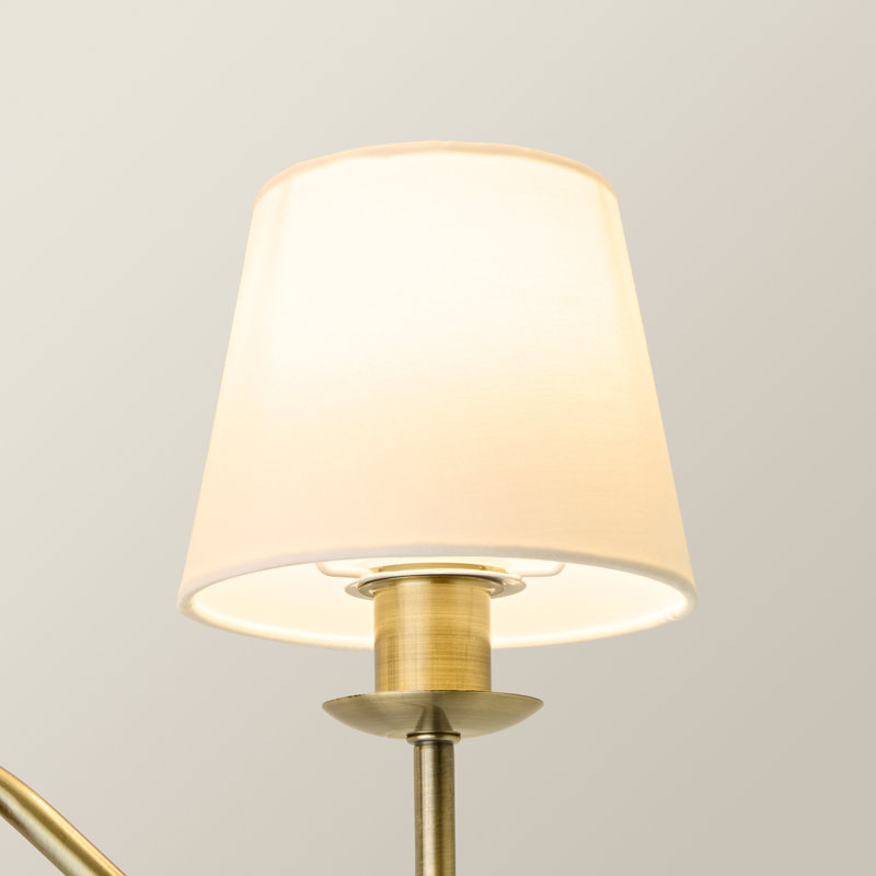 Prudenville LED Semi Flush Mount, Antique Brass, 40cm x 17.5cm x 33cm