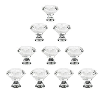 poignées de tiroir en cristal 10X Diamond