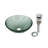 Bathroom Tempered Glass Vessel Sink With Drain Frosted Green Mini Bowl Basin