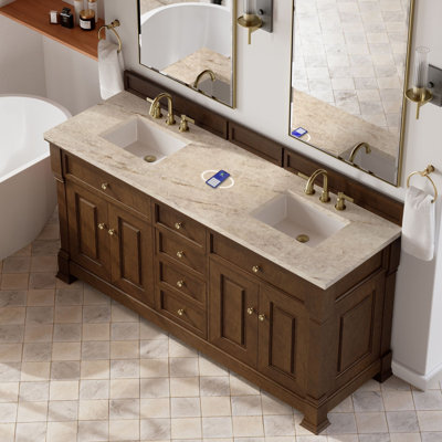 Brookfield 72"W Double Vanity W/ Freepower Wireless Charger