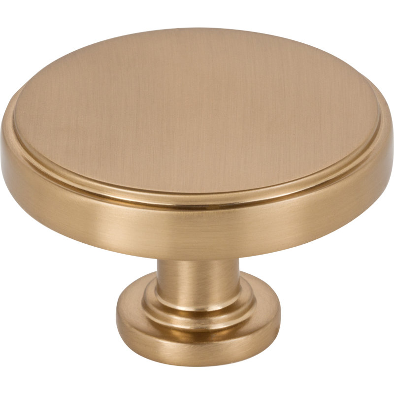 Satin Bronze Brushed Square Cabinet Knob with Mounting Hardware