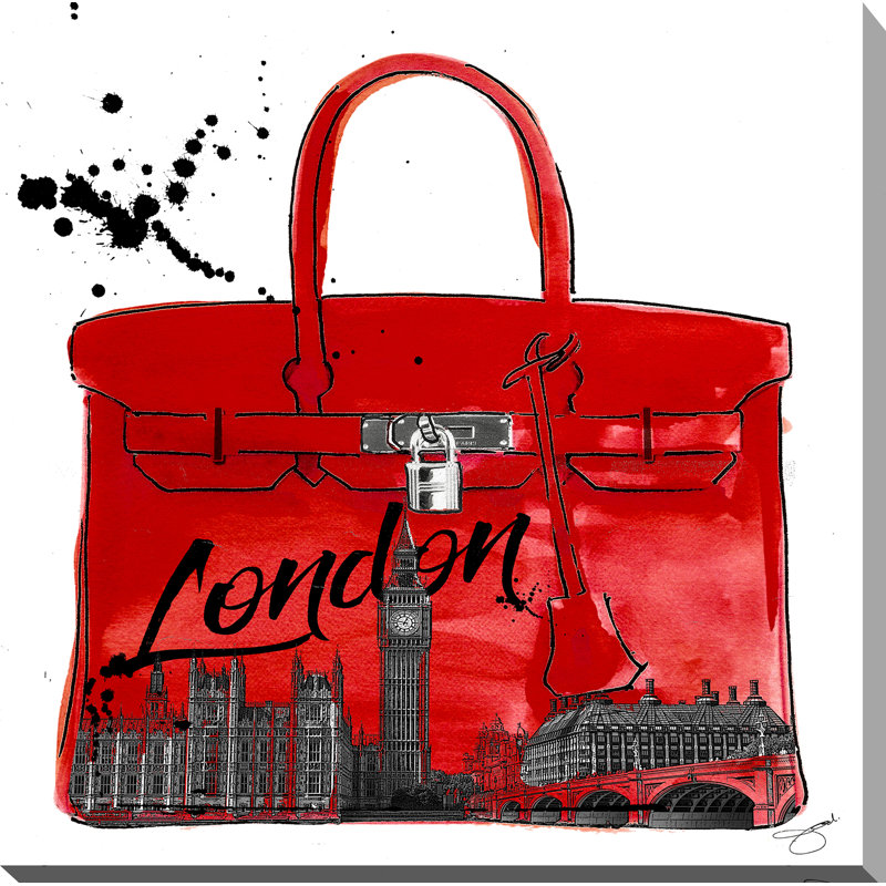 « red london », reproduction d’impression sur toile, H 18 po x l 18 po x P 1 po, Toile tendue