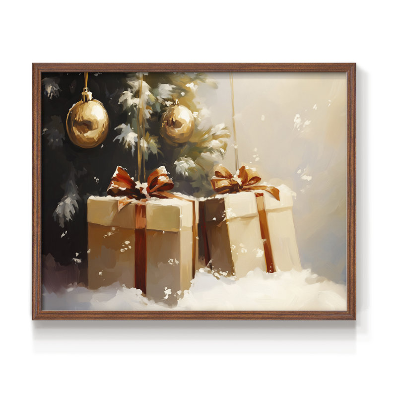 «Chirstmas Art-M», reproduction encadrée, Noyer, H 11 po x l 14 po