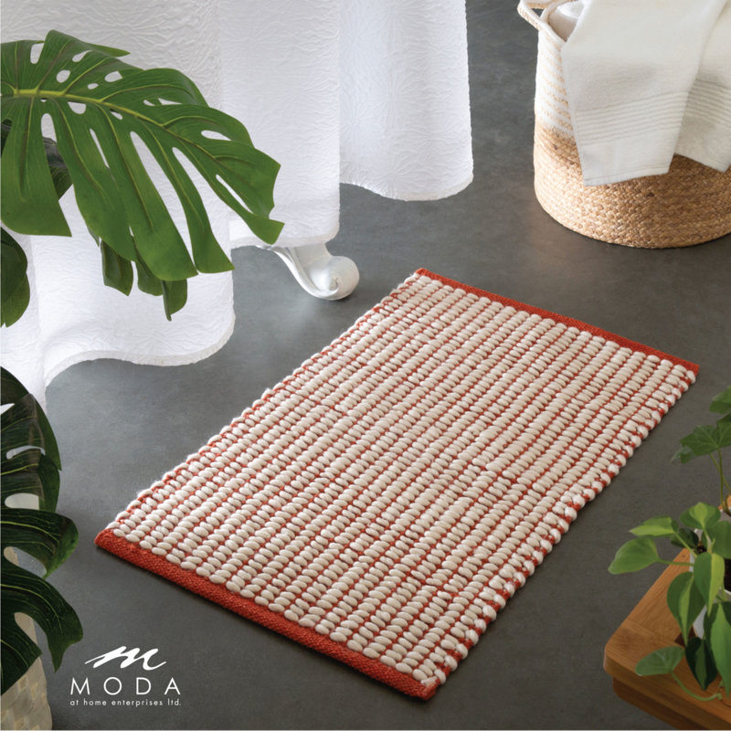 Sedona Cotton Blend Bath Mat, Red