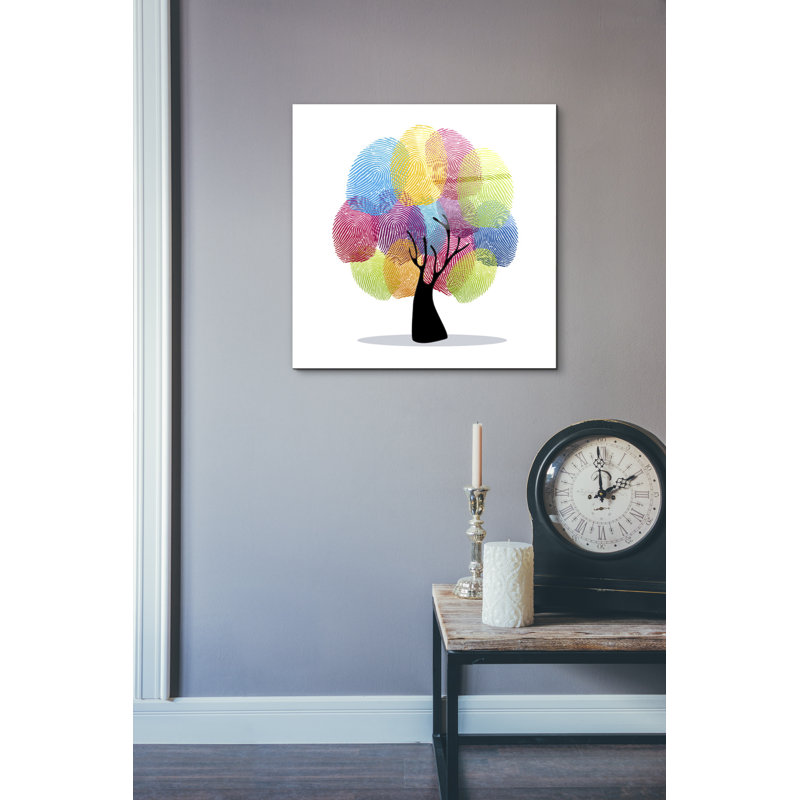 «Family Tree», art mural en verre trempé, 18 po x 18 po