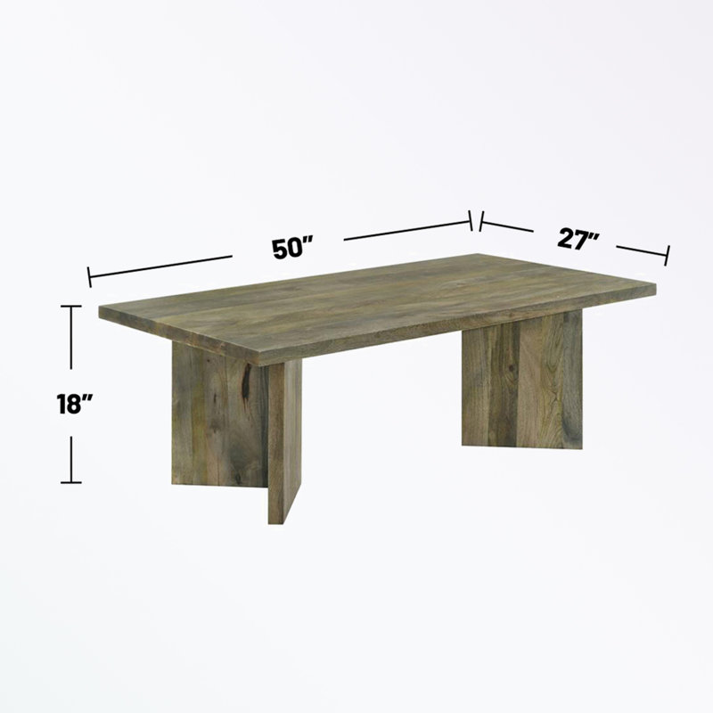 Rectangular Wood Coffee Table with sturdy legs