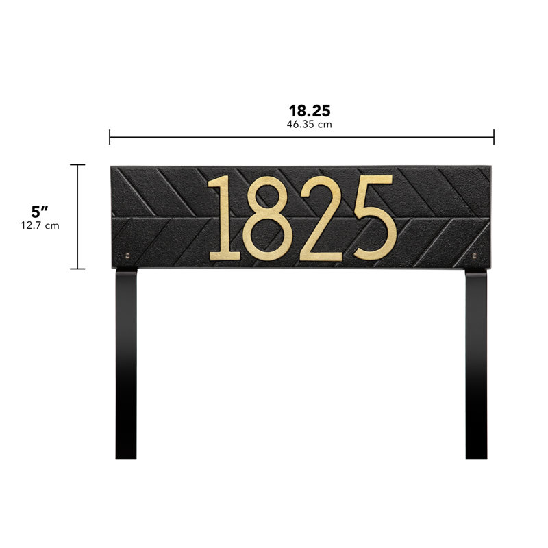 Mid-century Modern Herringbone Lawn, Black/Gold, Yes
