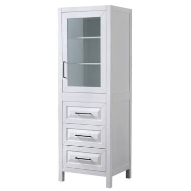RichYa Bathroom Cabinet, Linen Storage Cabinet with 2 Flap Drawers