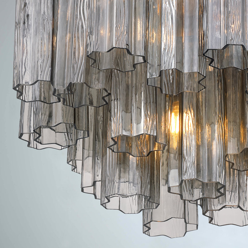 Wesham 4 Light Aged Brass Semi Flush Mount, Aged Brass, Gray