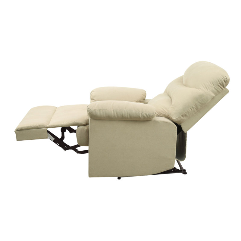 Arcadia Microfiber Motion Recliner, Beige