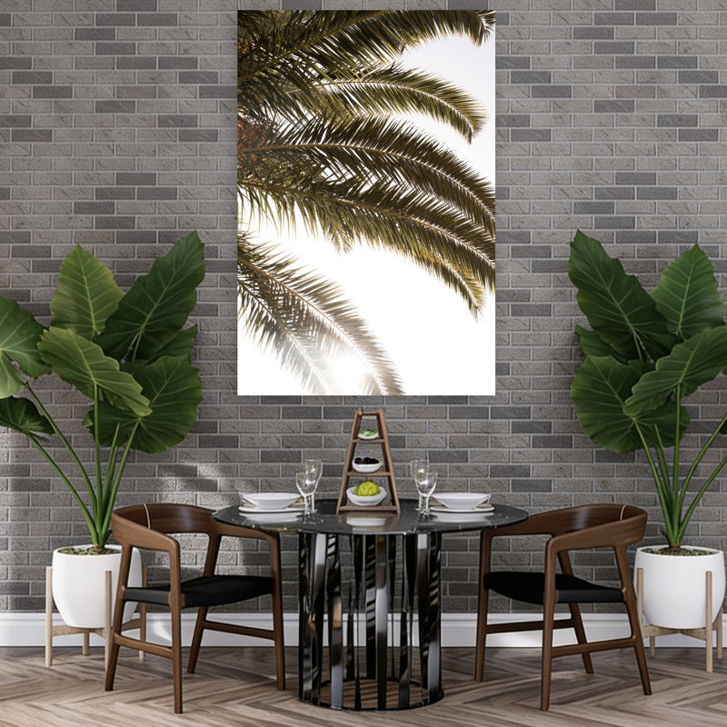 Impression sur toile de palmier tropical, 60" H x 40" W
