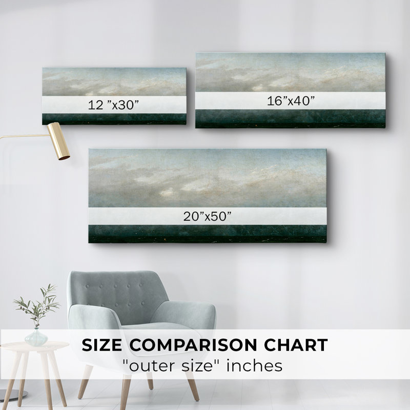 Série nautique-CCCCXXIX- Toile tendue avec châssis - Prêt à accrocher, H 12 po x l 30 po