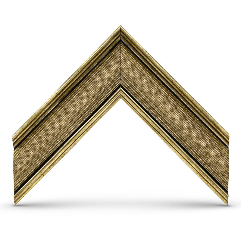 Slim Industrial Deco TV Frame For Samsung Frame TV and Frame Pro, Brass, 55"