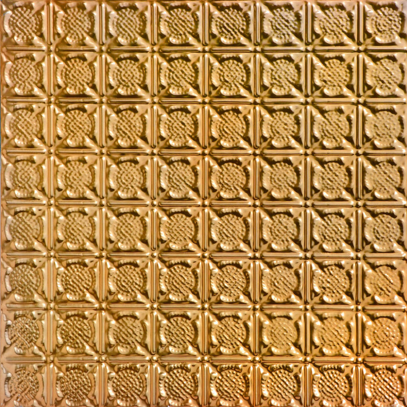 Chain Mail 2 ft. x 2 ft. Drop-In Tin Ceiling Tile, Lincoln Copper