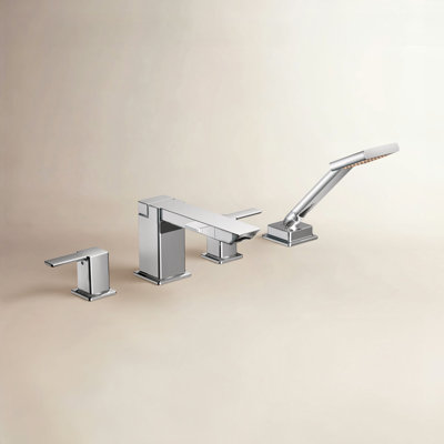 Deck Roman Tub Faucet Trim with Handshower