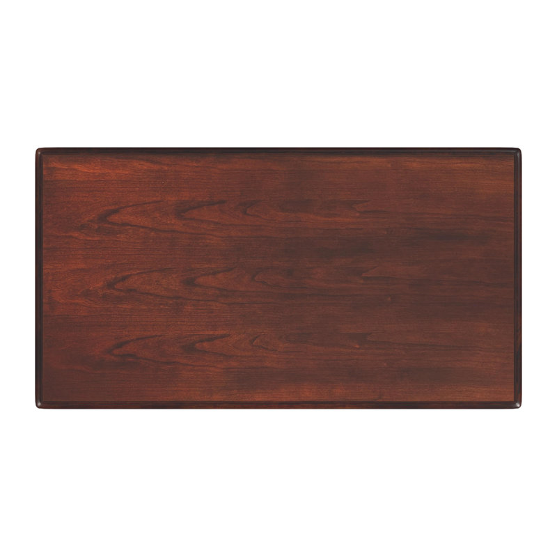 Edmund 38" Writing Desk with Storage, Dark Cherry