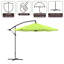 Parasol extérieur en porte-à-faux décalé 10 pi avec base remplissable 220 lb pour manivelle pour terrasse, cour ou piscine Pure Garden (vert lime)-1865087090